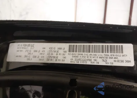 2018 Ram 2500 Tradesman 4X4 6'4 Box z USA, uszkodzony, nr VIN 3C6UR5CL6JG107682